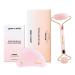 Grace & Stella facial roller and Gua Sha Stein Duo facial scooter Guasha Stein for face rose quartz facial massage jade scooter for face gua Sha and rose quartz facial roller set