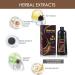 Instant 3-in-1 Hair Dye Shampoo - Herbal Ingredients - 100% Grey Coverage - Chestnut Color - 500mL - Buy Online on GoSupps.com