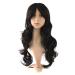 MapofBeauty 24 inch/60cm Cosplay Costume Long Curly Hair Wig Women Synthetic Wig (Brown Black)