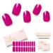 NAILOG Semi Cured Gel Nail Strips Glossy & Long Lasting Soft Gel Finish (20 Extra Long Nail Stickers) | Nail Wraps Magen