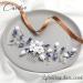 Blue Crystal Bride Wedding Hair Comb - Silver Flower Bridal Hair Accessories for Women and Girls - Buy Online on GoSupps.com