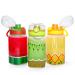 Home Tune 15oz Kids Water Drinking Bottle - BPA Free Wide Mouth Auto Flip Cap Chug Lid Easy Open Lightweight Leak-Proof Water Bottle with Cute Design For Girls & Boys - 3 Pack Fruit