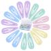Vesaneae 50 pieces snap hair clips 3cm of colorful hair clips metal snap hair clips mini girls hair clips slippery hair clip hair snap clip child jewelry hair jewelry for toddlers