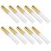 Sewroro Lot de 10 Tubes L vres Brillants Vides 10 Ml Transparents Bouchon Dor Tube Rond en Plastique L ger pour Gloss Huiles L vres et Rouges Liquides Usage Cosm tique Quotidien