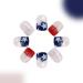 Mxshc Flag Fake Nails | Flag Design Full Patriotic | 4th July Cute Nails Stars And Stripes Designs Short Square False Nails For Wedding Prom Dating - Buy Online on GoSupps.com
