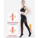 Haodasi Women Compression Pantyhose 23-32mmHg Graduated Support Stockings - Black, Open Toe, X-Large - Buy Online on GoSupps.com