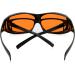 Buy Eyekeper Anti Blue Light Reading Glasses - Black +0.00 | 100% Blue Light Blocking Orange Lens Safety Glasses - Fits Over Glasses - Buy Online on GoSupps.com