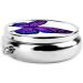 Purple Butterfly Printed Round Pill Box - 3 Compartment Portable Organizer for Travel | Mini Decorative Pocket Pill Case - Buy Online on GoSupps.com