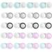20PCs contact lens container lentil container contact lenses container set glasses case wearable travel contact lenses set contact lens end can with screw cap for at home and travel 5 colors