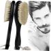 Beavorty 3-Pack Bamboo Beard & Hair Brush Set for Men 20x5cm Mustache Baby & Bathroom Grooming Brushes - Buy Online on GoSupps.com