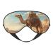 BREAUX Desert Sand Camel Print Double Sided Eye Mask Blackout Eye Mask All Night Sleep Eye Mask for Women Men
