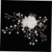 Beaupretty Wedding Headpiece headpiece for bride pearl headpiece rhinestone hair clips bridal hair clip pearl hair barrettes rhinestone barrettes Pearl Hair Comb banquet hair - Buy Online on GoSupps.com