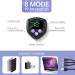 EMS Muscle Stimulator - 8 Modes & 15 Intensities Abdominal Trainer | USB Rechargeable Fitness Device with 10 Gel Pads for Belly Arms & Legs - Flame Violet - Buy Online on GoSupps.com