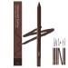 Eyeliner waterproof 24h eyeliner prune double embout longue tenue lisse hautement pigment facile appliquer id al pour un usage quotidien Brown