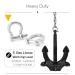 AMYSPORTS Heavy Duty Stainless Steel Chain Shackle Set - M10 1400lbsf (2pcs) | Lifting, Load Pin, Anchor Bow, Marine Ring Shackles for Outdoor Use - Buy Online on GoSupps.com