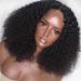 Lace Front Wigs for Black Women - 16 Synthetic Bob Kinky Curly Brazilian Remy Human Hair 150% Density Glued-Free - Buy Online on GoSupps.com