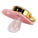 Personalized Bling Golden Baby Pacifier - Rhinestone Silicone Pacifier with Clips | Curved Design & Unique 'M' Letter Talent Artifact - Buy Online on GoSupps.com