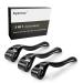 Xyemao Beard Growth Roller| Derma Roller 3Pack (0.25+0.5+1.0) mm | Beard Roller | Titanium Micro Needling Roller for Men and Women | Stimulate Beard and Hair Growth - Black 3 Piece Assortment