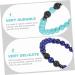 Healvian 12 Pcs Volcanic Stone Bracelet Set - Anti Nausea & Motion Sickness Jewelry for Women - Obsidian Magnetic Therapy Anklet & Wrist Chain - Assorted Colors - Buy Online on GoSupps.com