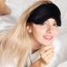 Silk Satin Sleep Eye Mask 2 Pack Soft Blackout Eye Masks for Sleeping | Comfortable Night Blindfolds for Women & Men in Black & Pink - Buy Online on GoSupps.com
