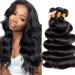 10A Brazilian Virgin Body Wave Hair Bundles - 16 18 20 Inch - 100% Unprocessed Human Hair Extensions - Natural Black - 3 Bundles - Buy Online on GoSupps.com