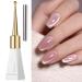 Cat Eye Gel Nail Polish 1Pc Jelly Nude Glitter Pink Magnetic Nail Polish with Magnet Soak-Off UV LED Holographic Gel Polish Sparkly Cat Eye Gel Polish for Nail Art Manicure Salon DIY at Home