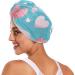Pink Love Heart Blue Hair Towel 2 Pack - Super Absorbent Quick Dry Turbans for Women & Girls - Buy Online on GoSupps.com