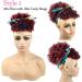 Afro Puff Drawstring Ponytail with Bangs Pineapple Updo Hair for Black Women Short Kinky Curly Ponytail Bun with 2 Bangs(#1B/BUG) 1 ponytail+ 2 bangs T1B/BUG - Buy Online on GoSupps.com