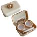 Ptumcial contact lenses 2PCs Cute flowers Sortchable contact lens holder with mirror and applianter tool Travel -contact lenses -bearing container container sleeves