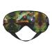 Chameleon Listen Music Print Unisex Sleep Eye Mask Soft Comfort Eye Shade Cover for Travel/Yoga/Shift Work Black
