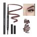 Eyebrow Pencils & Makeup with Brush, Triangular Double Head Retractable Waterproof Long Lasting Eyebrow Pen(Dark Brown)