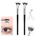 Dfcdcoo Dolly Mascara Fan Brush,Angled Fan Shaped Eyelash Brush,Fan Mascara Brushes Eyelash Eyebrow Eye Shadow Brush Makeup Brush Eye Lashes Makeup Tools (2PCS)