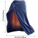 USB Heated Cushion & Scarf - 3-Level Electric Heating Blanket for Home Car & Travel | 100x70 cm Flannel | Brown - Buy Online on GoSupps.com