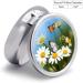 Compact 3-Compartment Pill Box with Butterfly & Daisy Design - Portable Travel Pill Organizer for Handbags & Pockets - Buy Online on GoSupps.com