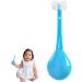 Childrens Toothbrush - Soft Manual Kids Toothbrushes | 3-Sided Training Toothbrush with Silicone Head Inverted Cleaning Toothbrush for Babies from 2-12 Years Nicything Blue - Buy Online on GoSupps.com