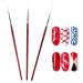 3 Pcs Nail Art Liner Brushes Set - UV Gel & Acrylic Painting Tools for DIY Manicure - Perfect Striping Brush Pen for Nail Art - Buy Online on GoSupps.com