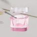 Folpus Nail Art Glass Dish with Lid Bowl Cup Holder Nail Art Tools Pink - Buy Online on GoSupps.com