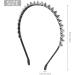 Fuhoghto Silver Metal Stud Rivet Spike Headband Hair Head Band Aliceband Punk Girl - Buy Online on GoSupps.com