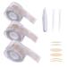 KASESSS 3 Rolls/ 1800 Pcs Eyelid Lift Strips Self-Adhesive Eyelid Tape Fiber Eye Lid Lift for Hooded Eyes Double Eyelid Tape with Fork Rods and Tweezers Eye Lift Strips Invisible for Ladies