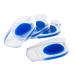 Gel heel pillow silicone heel cushion for plantar fasciitis gel heel caps and pillows Jaubs for men and women (EU 35-39 2 pairs) Blue S (35-39) Blue
