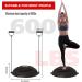 JX FITNESS 58cm Balance Half Ball Trainer with Resistance Bands & Pump - Core Strength Exercise Yoga Stability Ball for Home Gym Workouts - Black - Buy Online on GoSupps.com