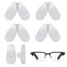 Push in Silicone Glasses Nose Pads 5 Pairs Screw On Spectacle Nose Pads Anti-Slip Soft Sunglasses Replacement Accessories Universal Eyeglass Presbyopic Eyewear Nose Bridge Pads Repair Tool Clear Clear-push in