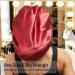 Wide Cotton Band Large Satin Bonnet for Black Women | Double Layer Silk Bonnet for Sleeping Curly Natural Hair - Large Wine - Buy Online on GoSupps.com