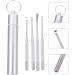 Stainless Steel Earwax Removal Kit for Kids and Adults - Ear Curette Tool Set for Safe and Efficient Ear Cleaning - Silver 9.5X1.8CM - Buy Online on GoSupps.com