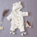Knitted Hooded Romper Bodysuit | Baby Boy Girl Clothes | Long Sleeve | Fall Winter Jumpsuit | White-Hairball | 0-6 Months - Buy Online on GoSupps.com