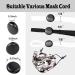 200PCS Elastic Cord Lock Switch for Draw Cord Mask Adjuster - Silicone Round Cord Stopper - Adjustable Buckle - Mask Supplier - White and Black - Buy Online on GoSupps.com