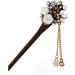 Frcolor Wooden Hair Pin Chinese Hair Sticks with Tassel Retro for Women Hair Styling Blue - Buy Online on GoSupps.com