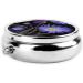 Purple Flowers Mini Round Pill Box | 3 Compartment Travel Pill Organizer | Portable Medicine Case for Home & Office - Buy Online on GoSupps.com