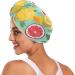 Super Absorbent Lemon Orange Fruit Hair Towels 2 Pack | Quick Dry Hair Turbans for Women & Girls - Buy Online on GoSupps.com
