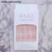 SINSEN Pink Square Fake Nails with Rhinestones - 24Pcs Medium Length French Tip Press on Nails, White Flower Design, Glossy Acrylic Nails for Women and Girls - Buy Online on GoSupps.com